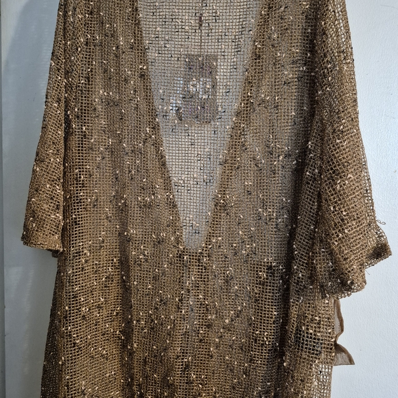 New Pretty Angel Brown Fish Net Swim Coverup - Picture 2 of 4